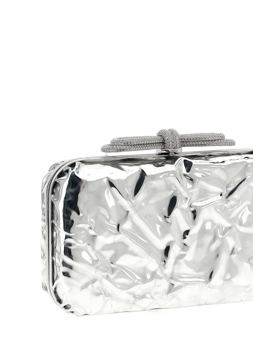 Mach & Mach Double Bow Wrapped Mirror' Clutch