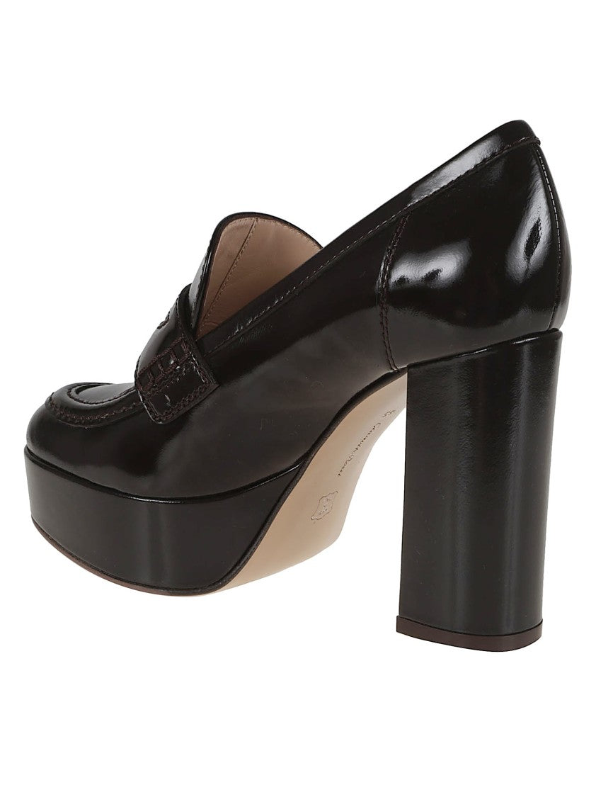 Gianvito Rossi Polished Leather Moccasin