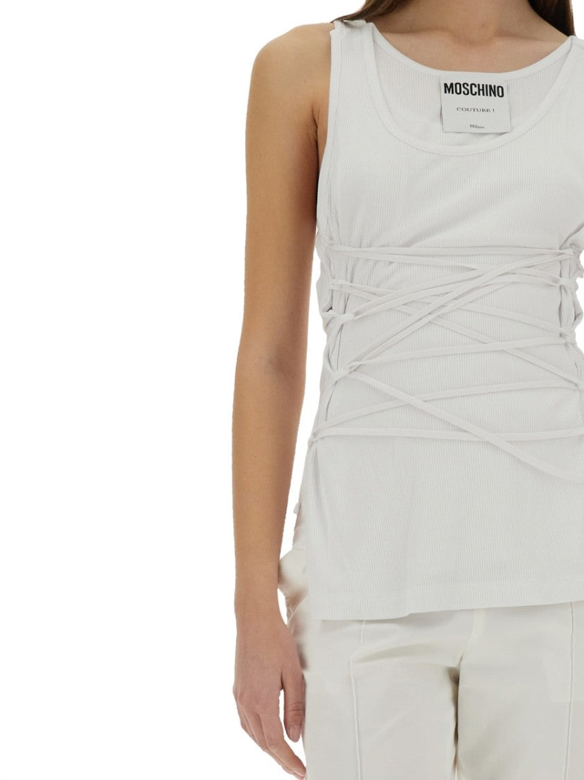 Moschino Slim Fit Ribbed Tank Top