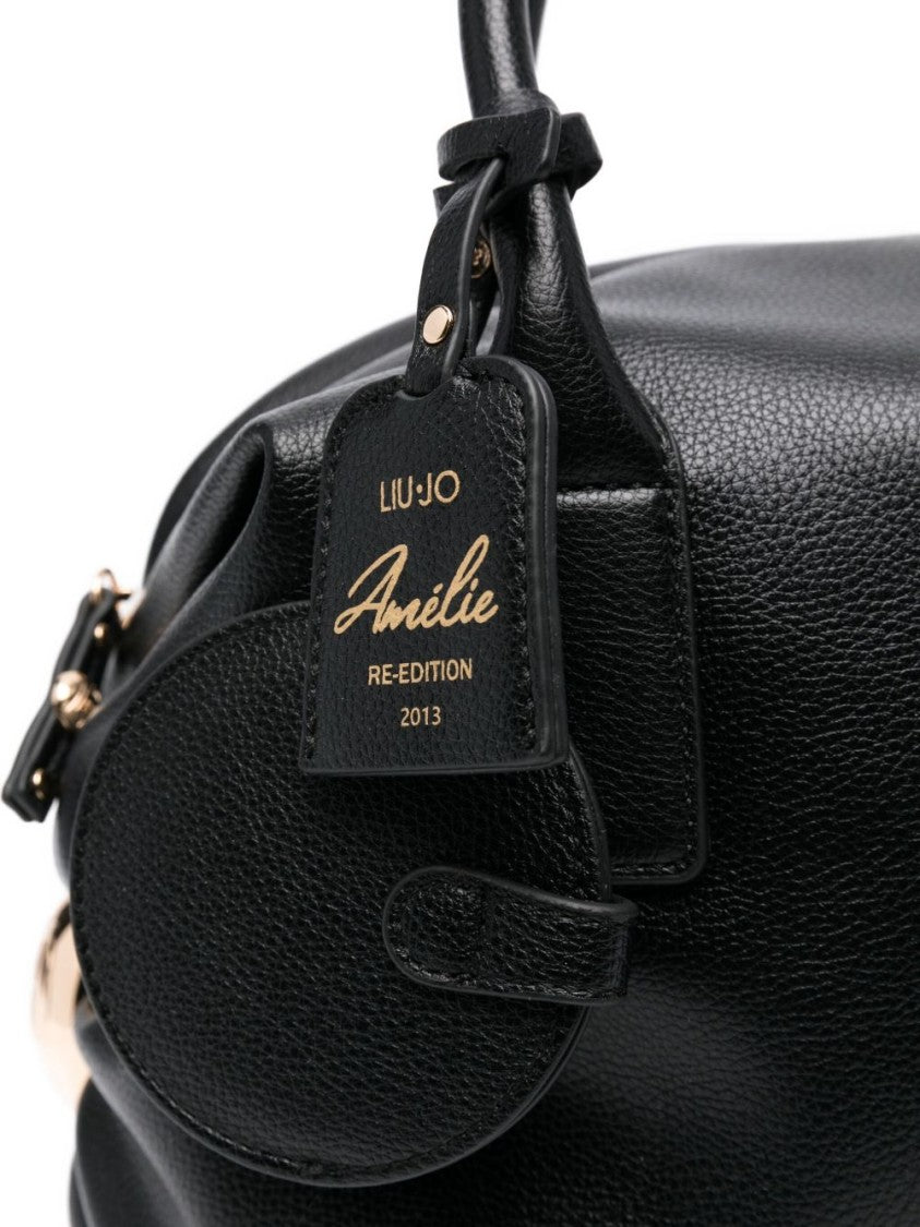 Liu Jo Textured Synthetic Leather Handbag With Gold-Tone Accents