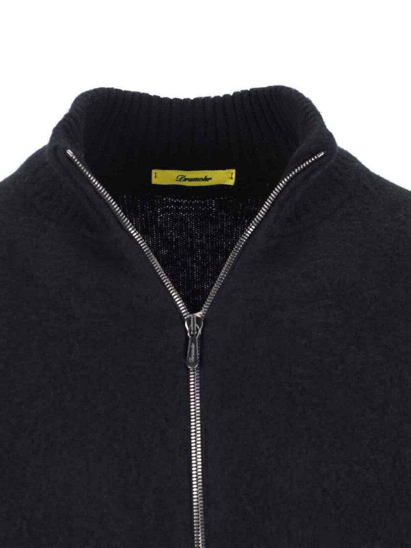 Drumohr Classic Black Sweater With Round Neckline