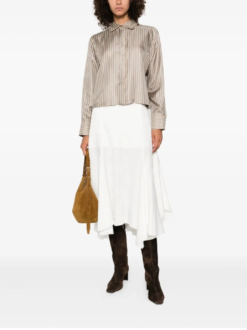 Max Mara Cropped Blouse With Silky Texture