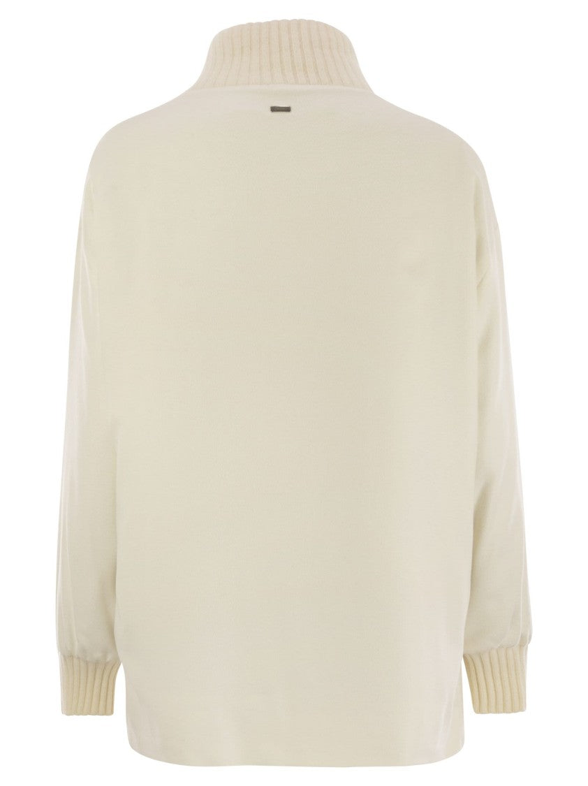 Herno Silk And Cashmere Jacket With Belt