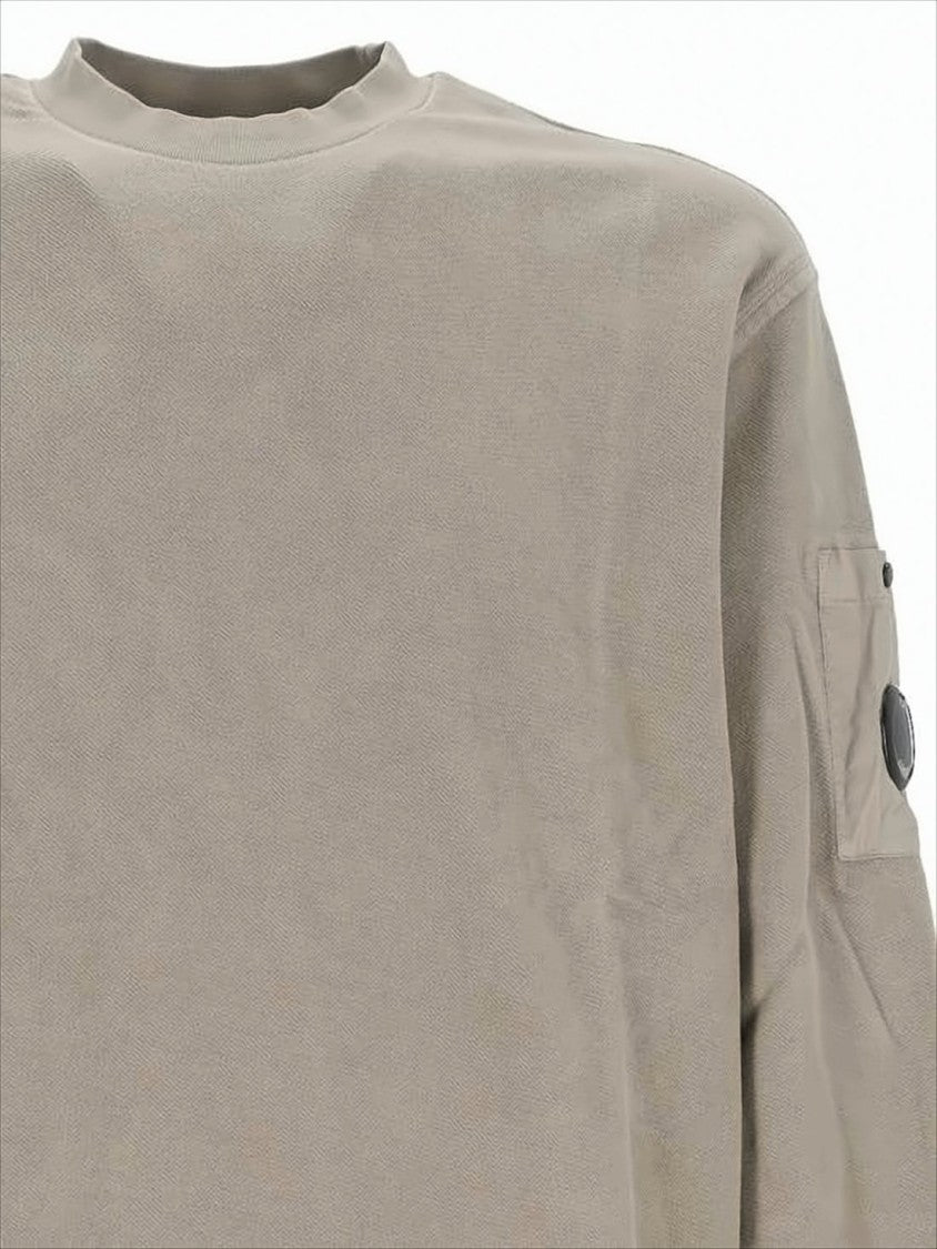 C.P. Company Relaxed Fit Long-Sleeve Crewneck Sweatshirt With Circular Lens Pocket