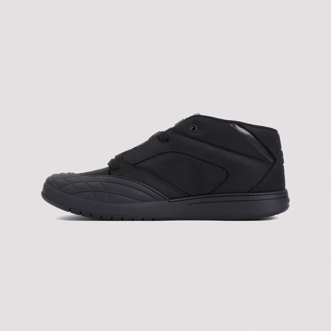 Givenchy Black Calf Leather New Line Men Shoes Mid-Top Sneakers