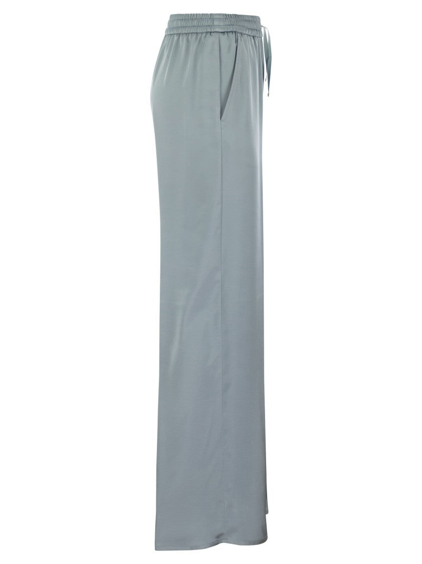 Herno Satin Trousers With Elasticated Waistband