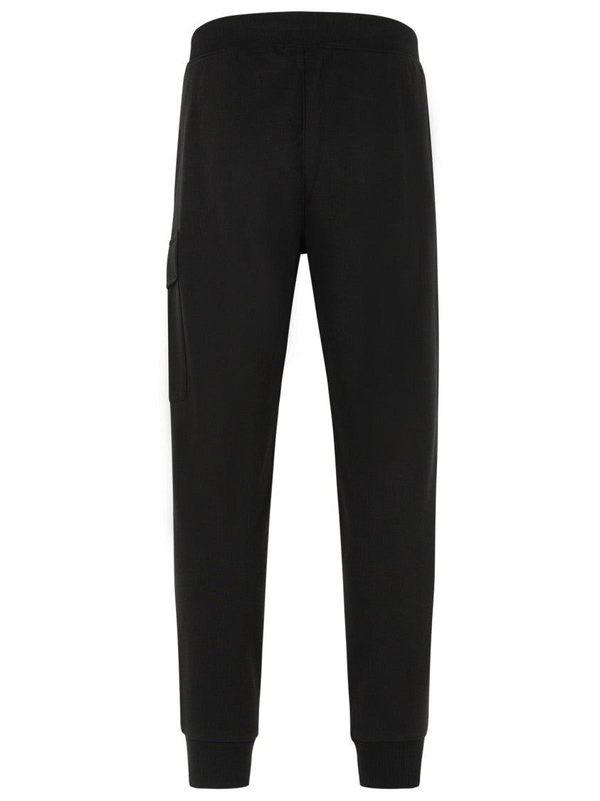 C.P. Company Cotton Jogger Pants With Customizable Fit And Distinctive Appliqué