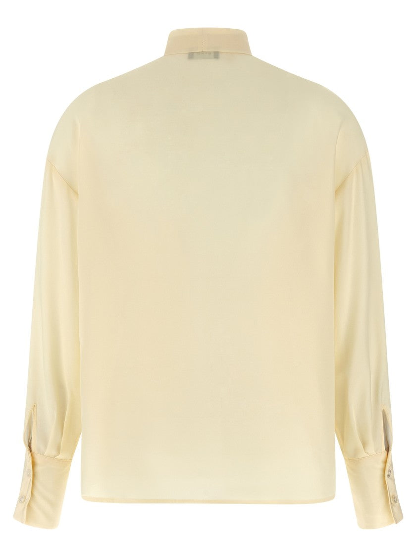 Etro Silk Crepe De Chine Lavallière Collar Shirt