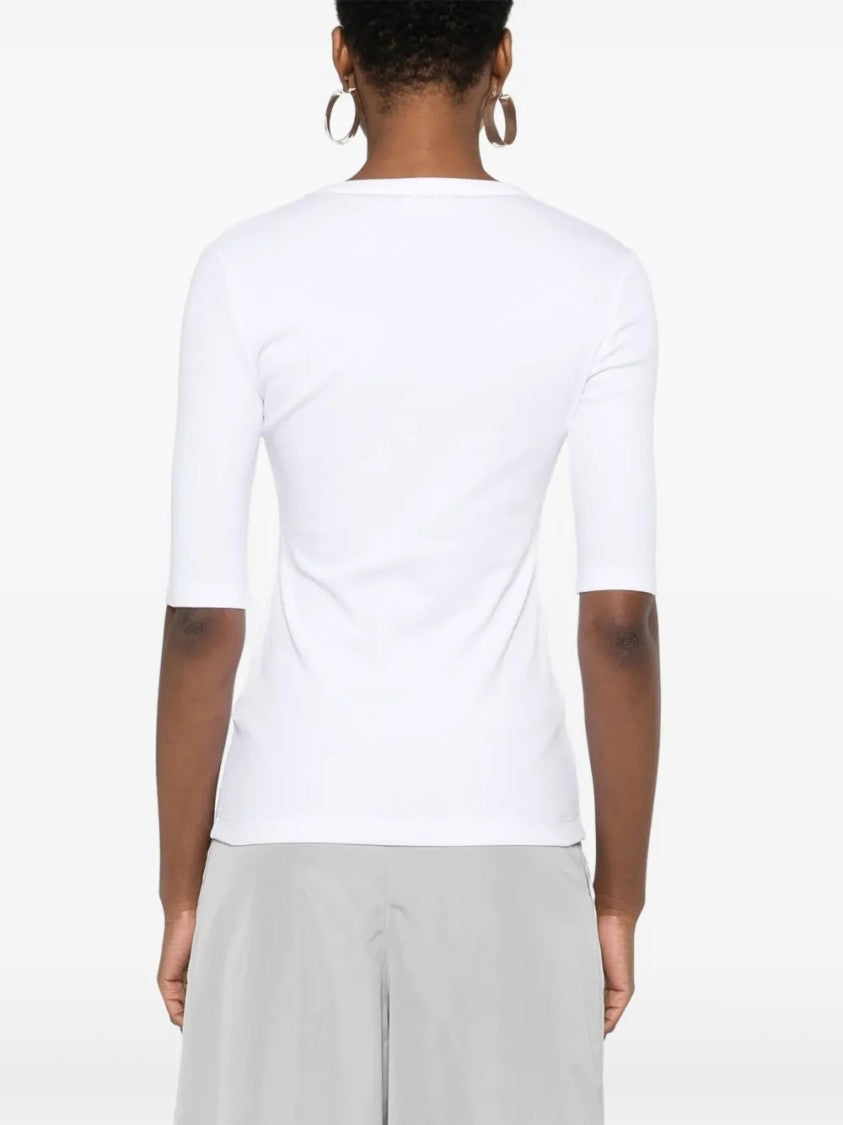Fabiana Filippi Deep Scoop Neckline Jersey Top