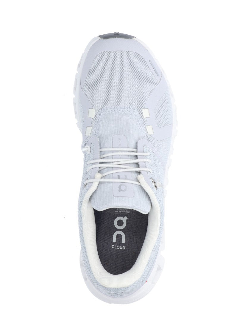 On Breathable Grey Sneakers With Textured Rubber Sole