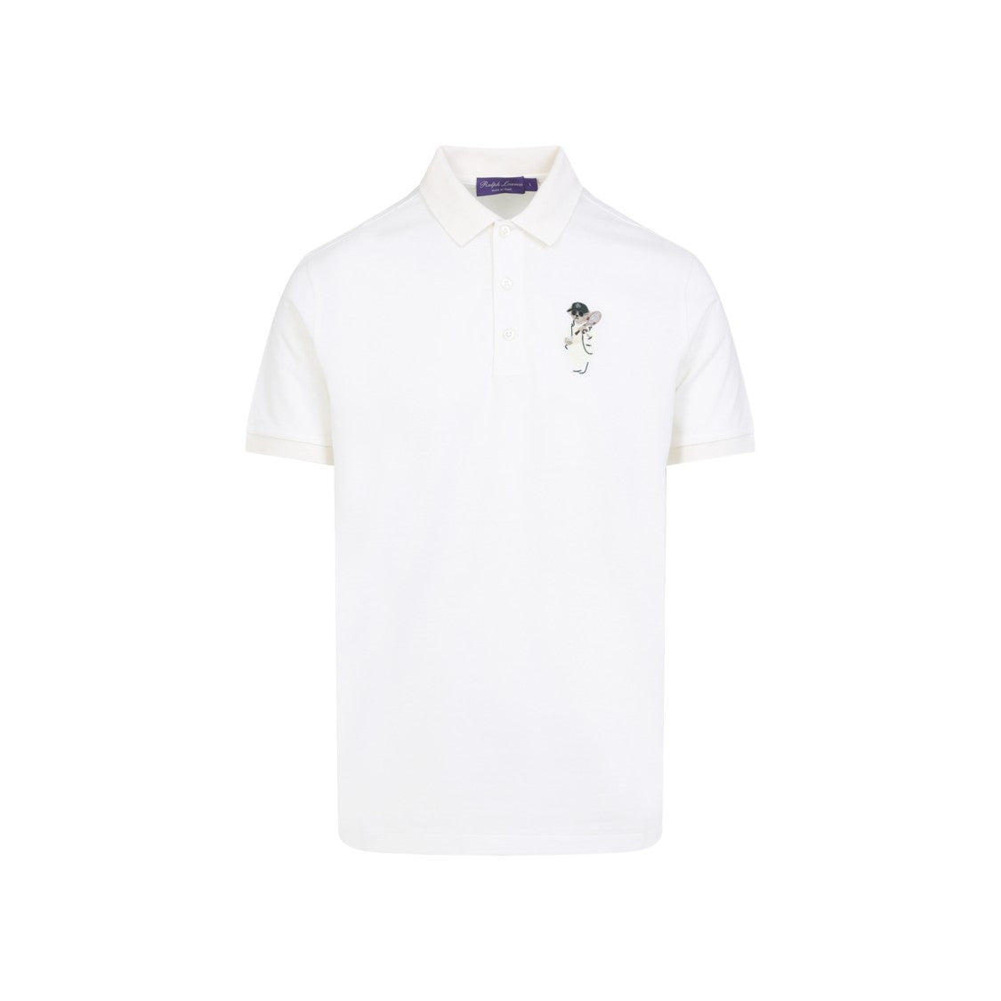 Ralph Lauren X Purple Label Short-Sleeve Polo Shirt With Tennis Emblem