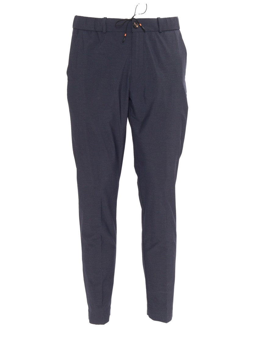 Rrd Tapered Grey Chino Pants With Elastic Waistband