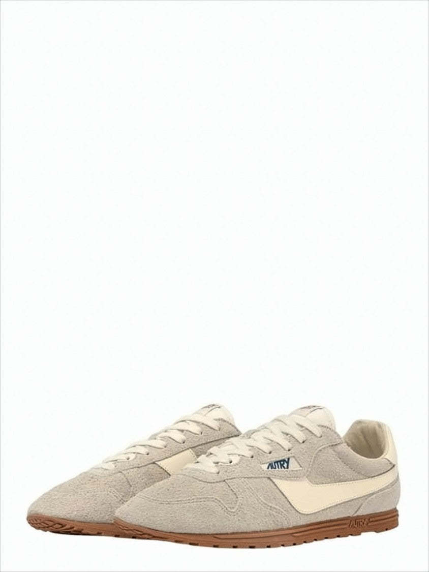 Autry Textured Suede Low-Profile Sneakers