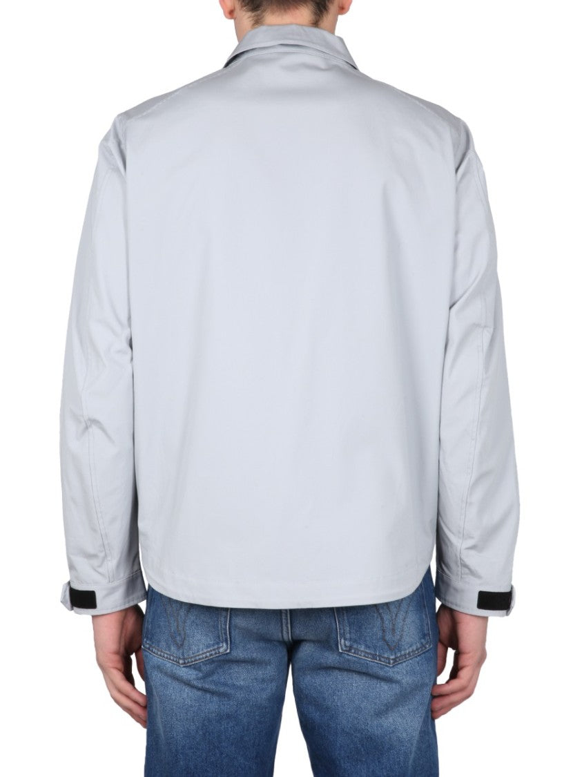 C.P. Company Front Zip Shirt With Classic Collar And Logo Detail