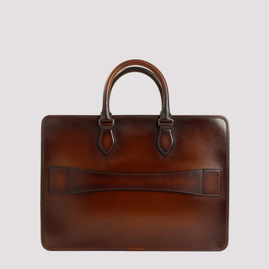 Berluti Rectangular Brown Leather Berluti Handbag