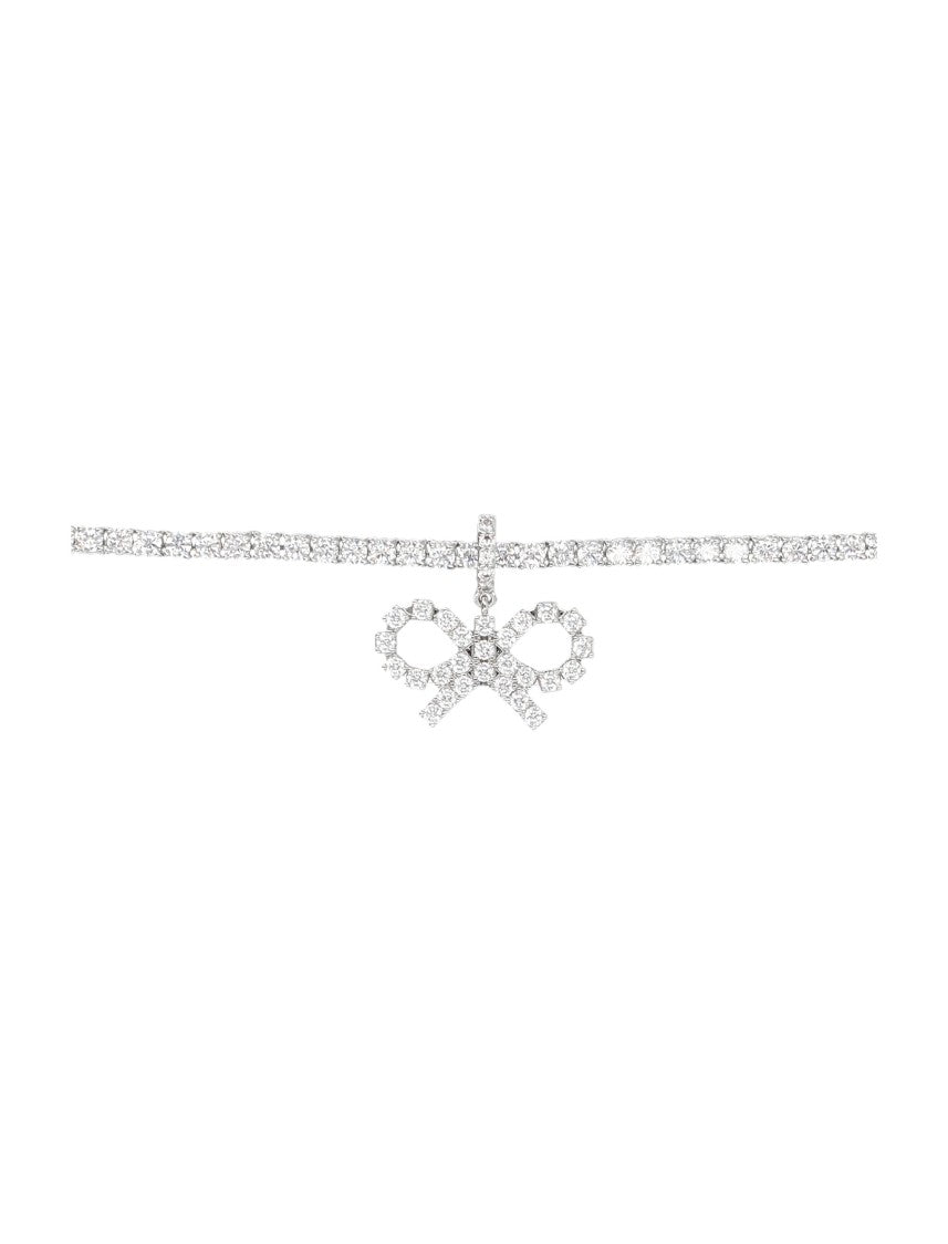 Self-Portrait Tennis Bow Necklace