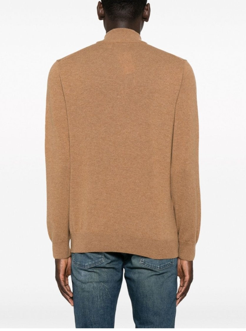 Polo Ralph Lauren Ribbed High Collar Wool Pullover Sweater