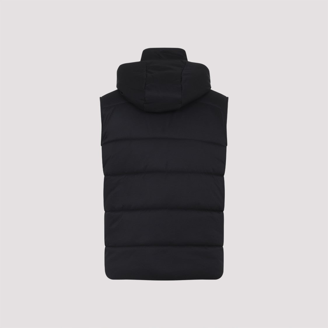 Kiton Hooded Quilted Jacket With Material Blend