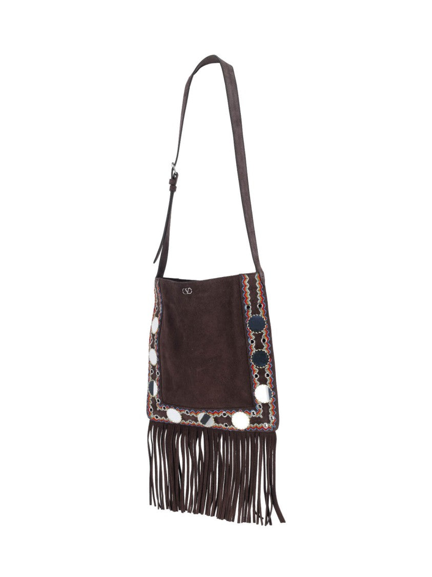 Valentino Garavani Brown Structured Bag With Classic Silhouette