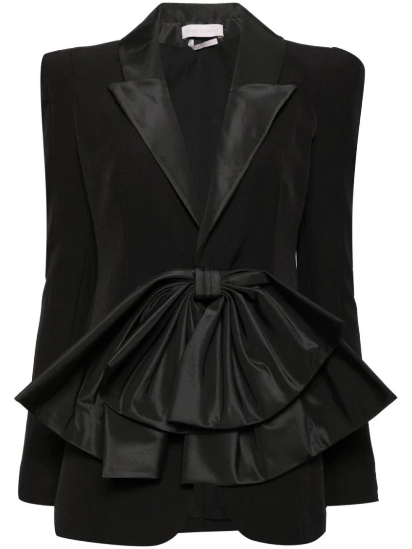 Saiid Kobeisy Crepe Tailored Jacket With Taffeta Collar