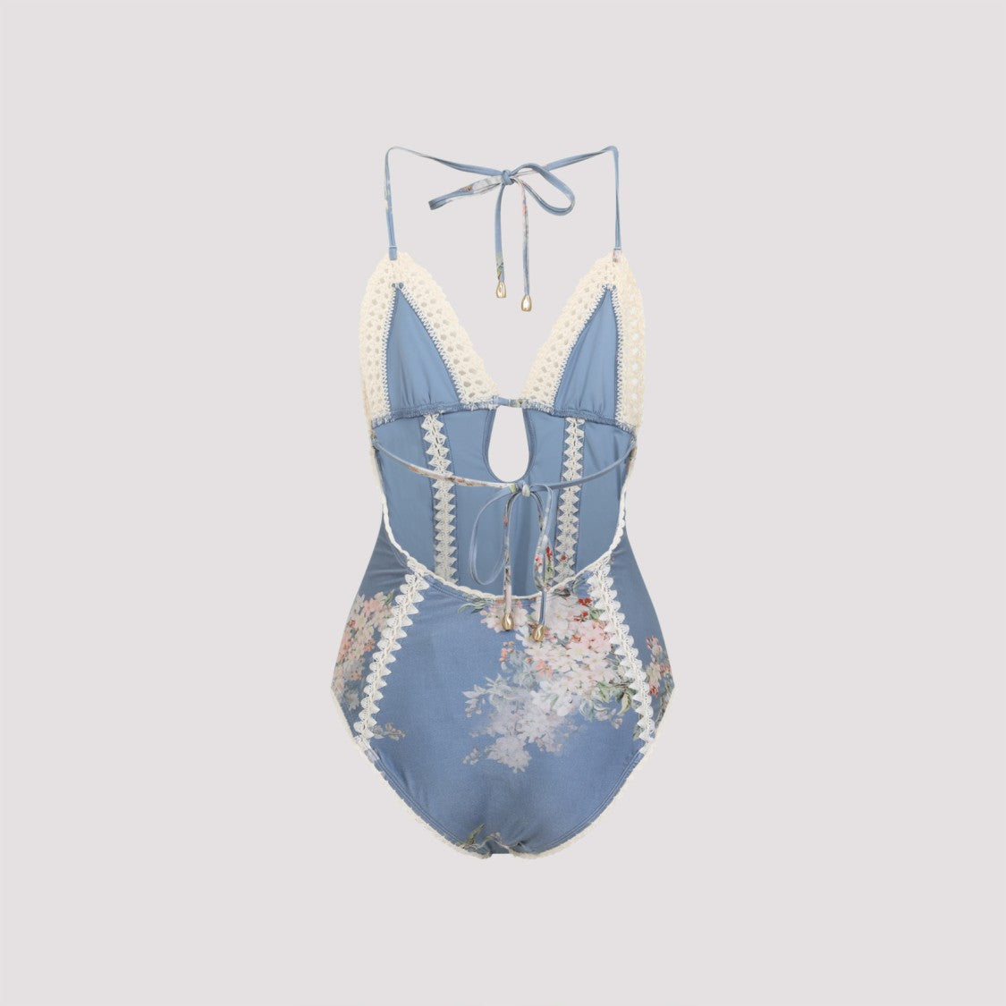 Zimmermann Plunging Neckline Swimsuit With Lace Trim