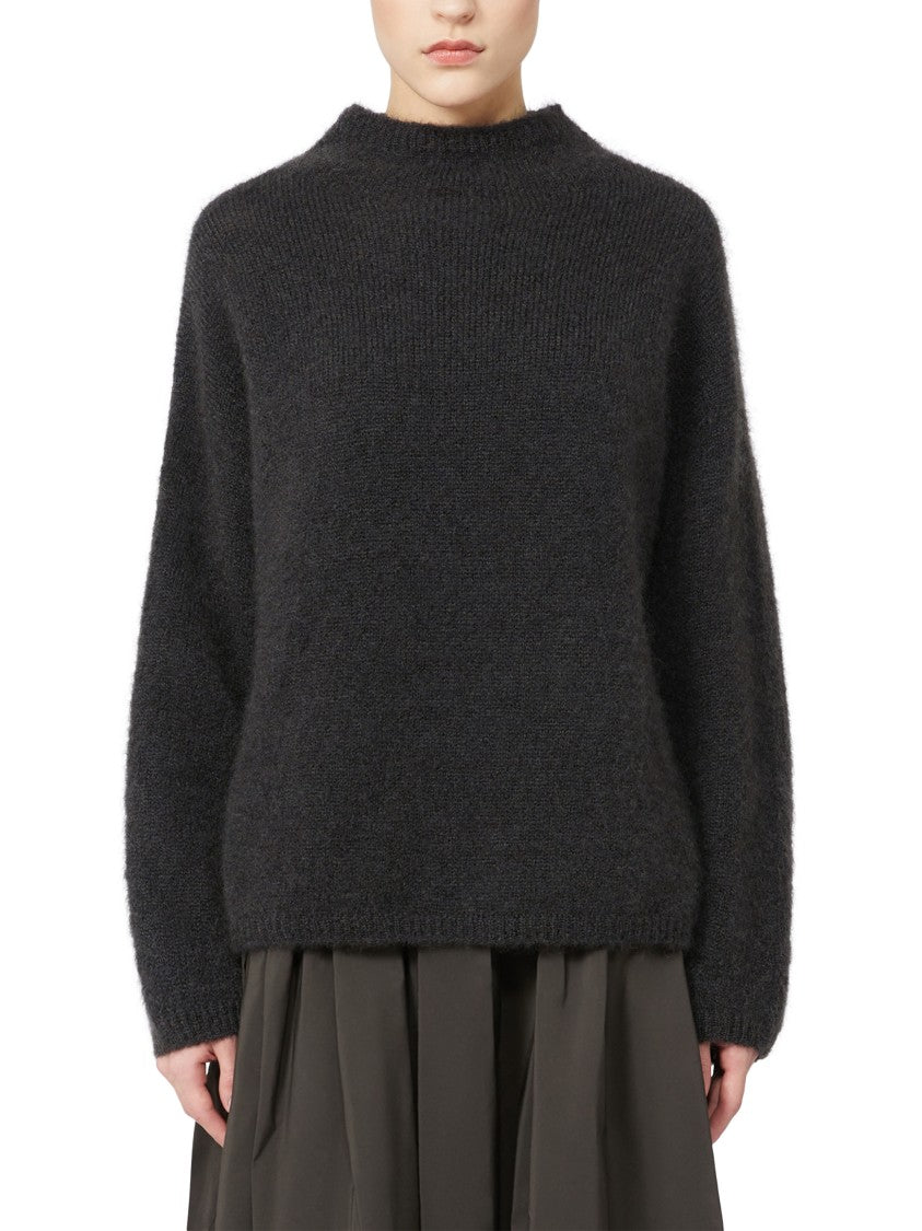 Max Mara Long-Sleeved Sweater With High Round Neckline
