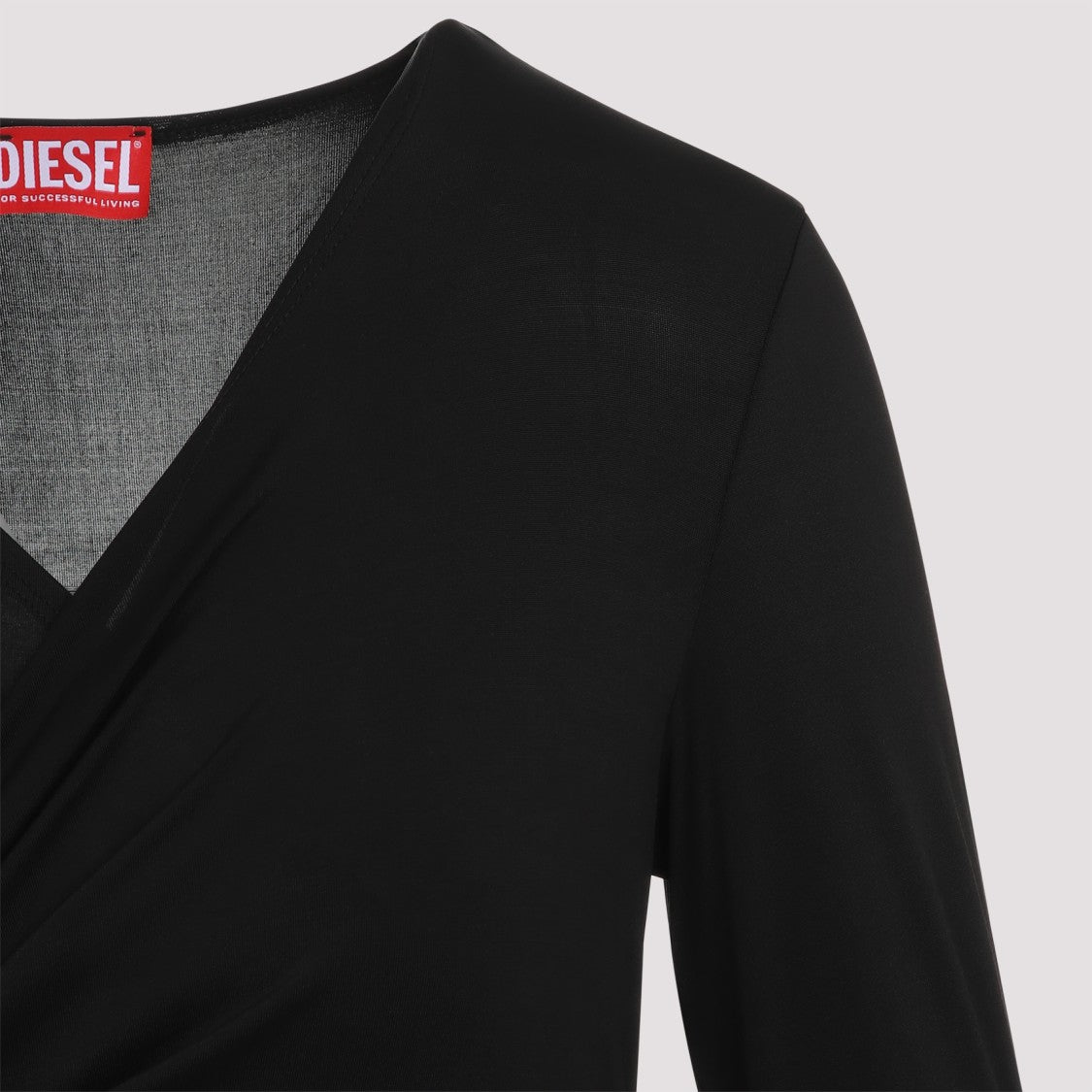 Diesel Wrap Design Top With Deep V-Neckline