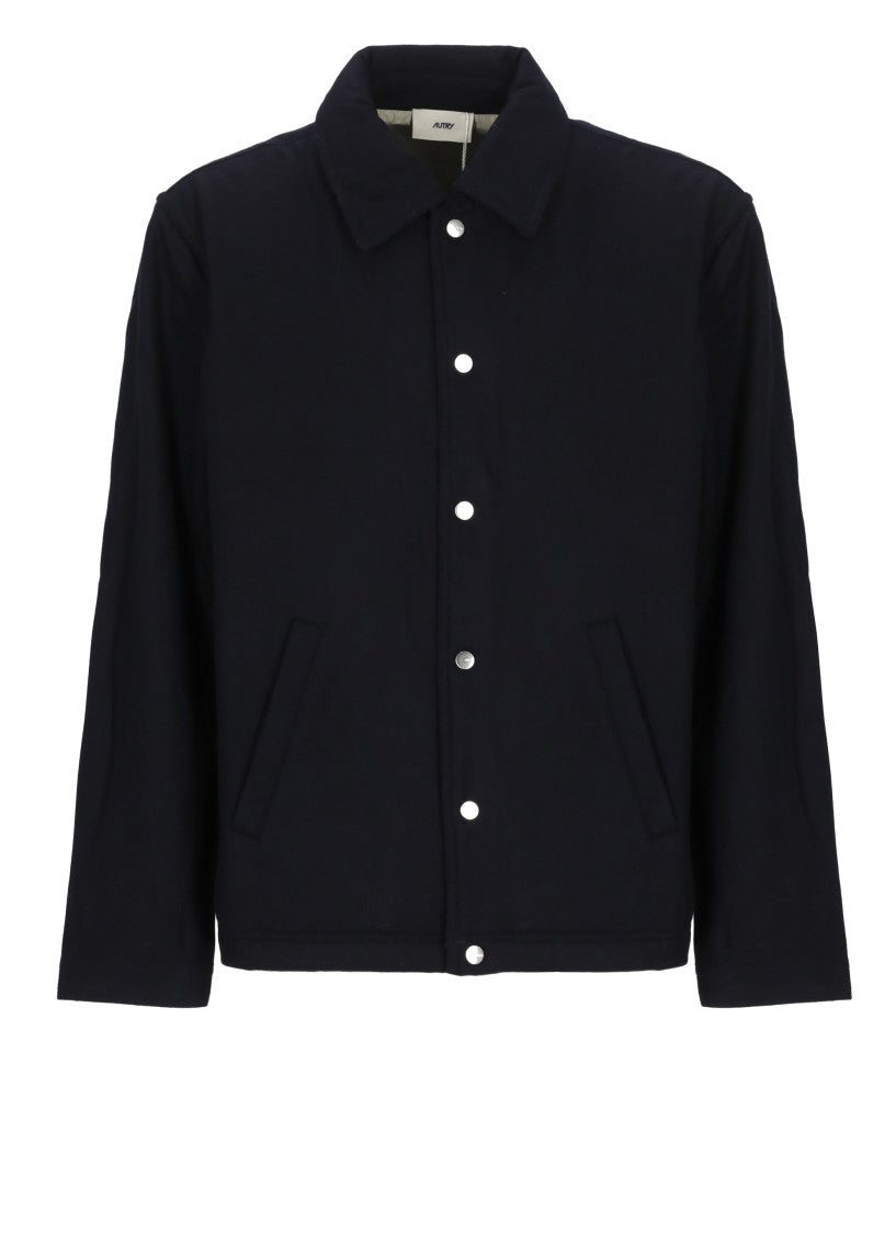 Autry Wool Blend Jacket With Classic Collar