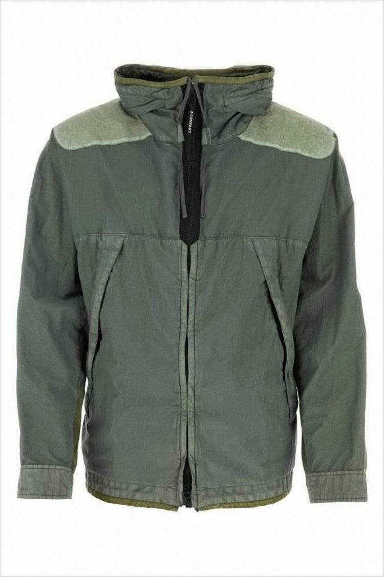 C.P. Company Boxy Fit Color-Block Jacket With High Collar