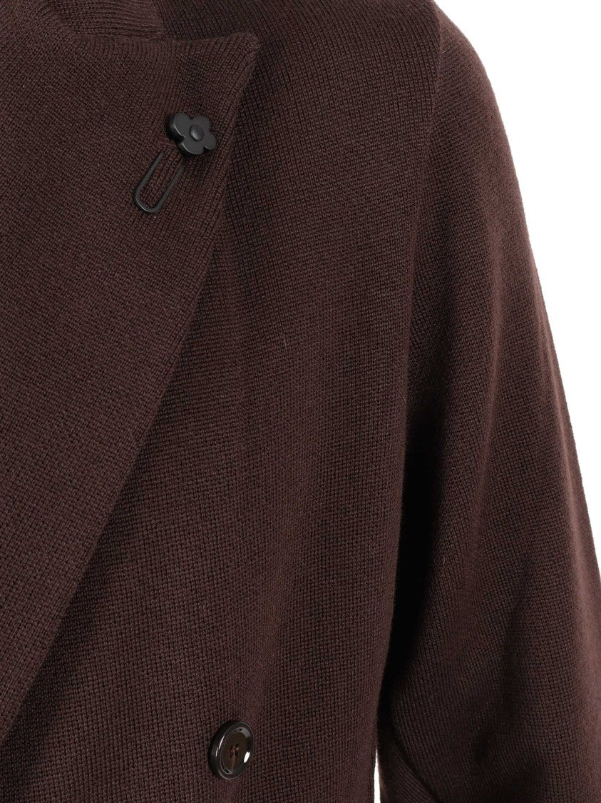 Lardini Double-Breasted Knitted Jacket