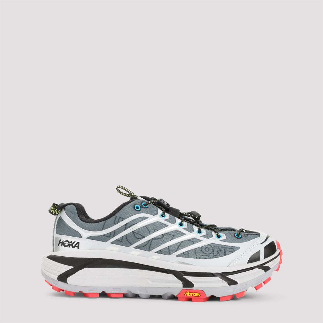 Hoka Ash Grey Textile U Mafate Three 2 World Mark Sneakers