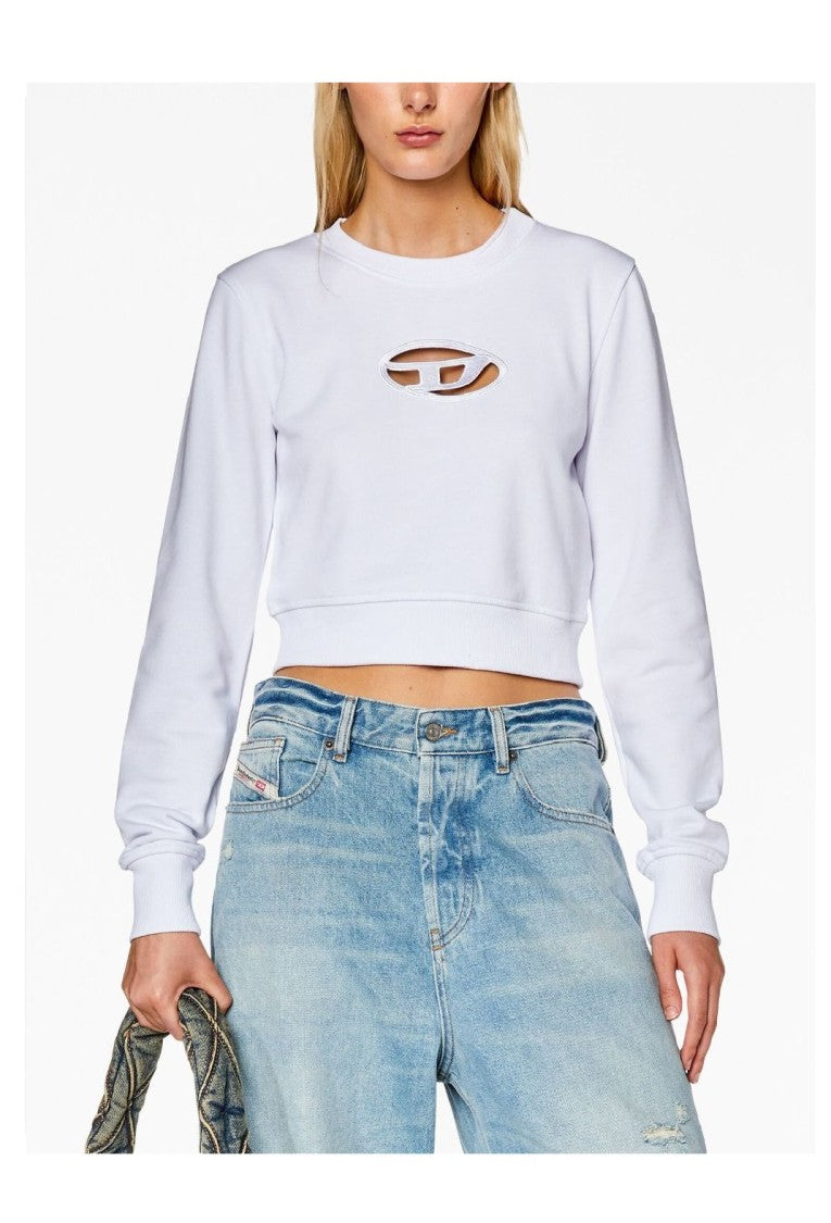 Diesel Cropped Sweatshirt With Round Neckline