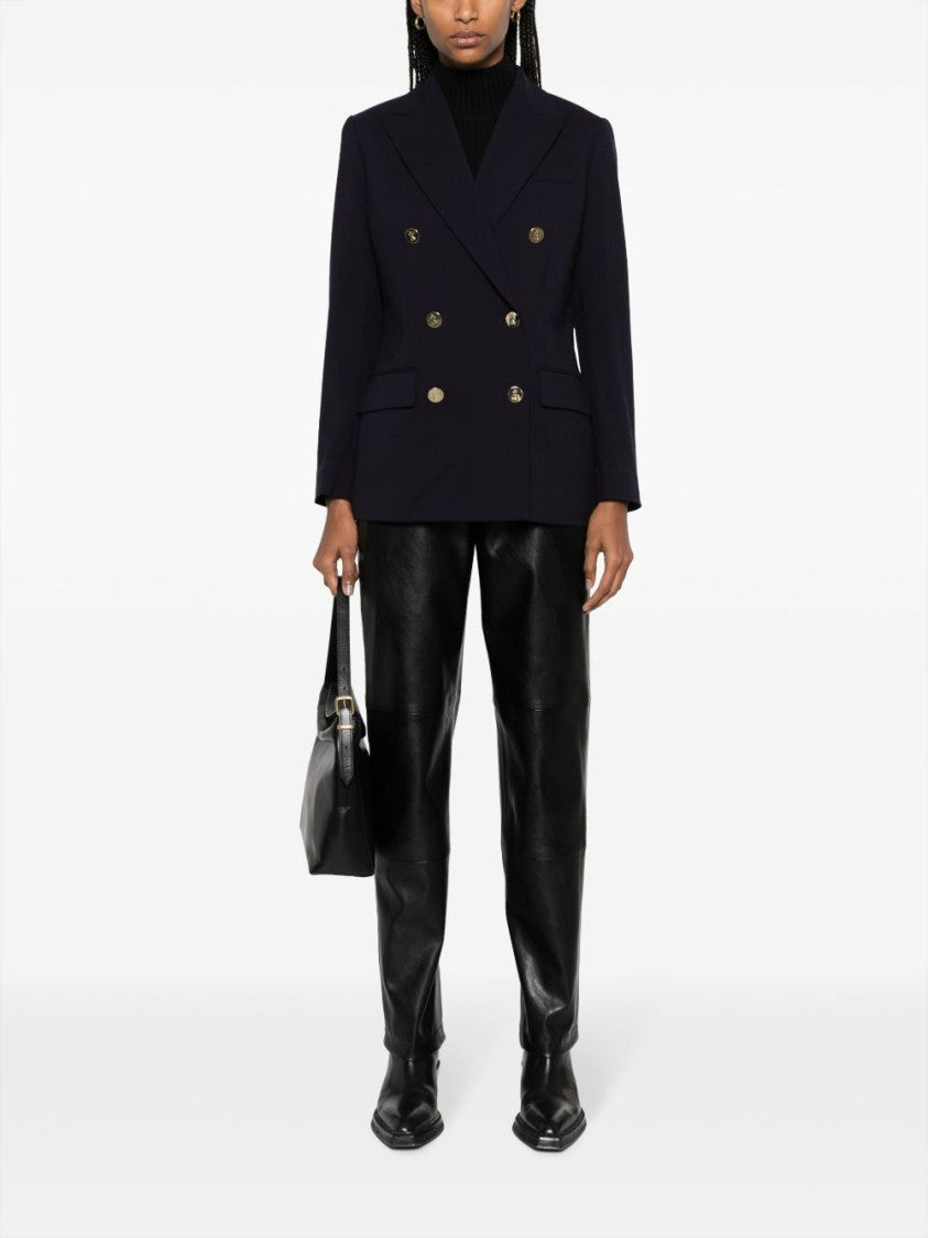 Lauren Ralph Lauren Double-Breasted Navy Blue Blazer