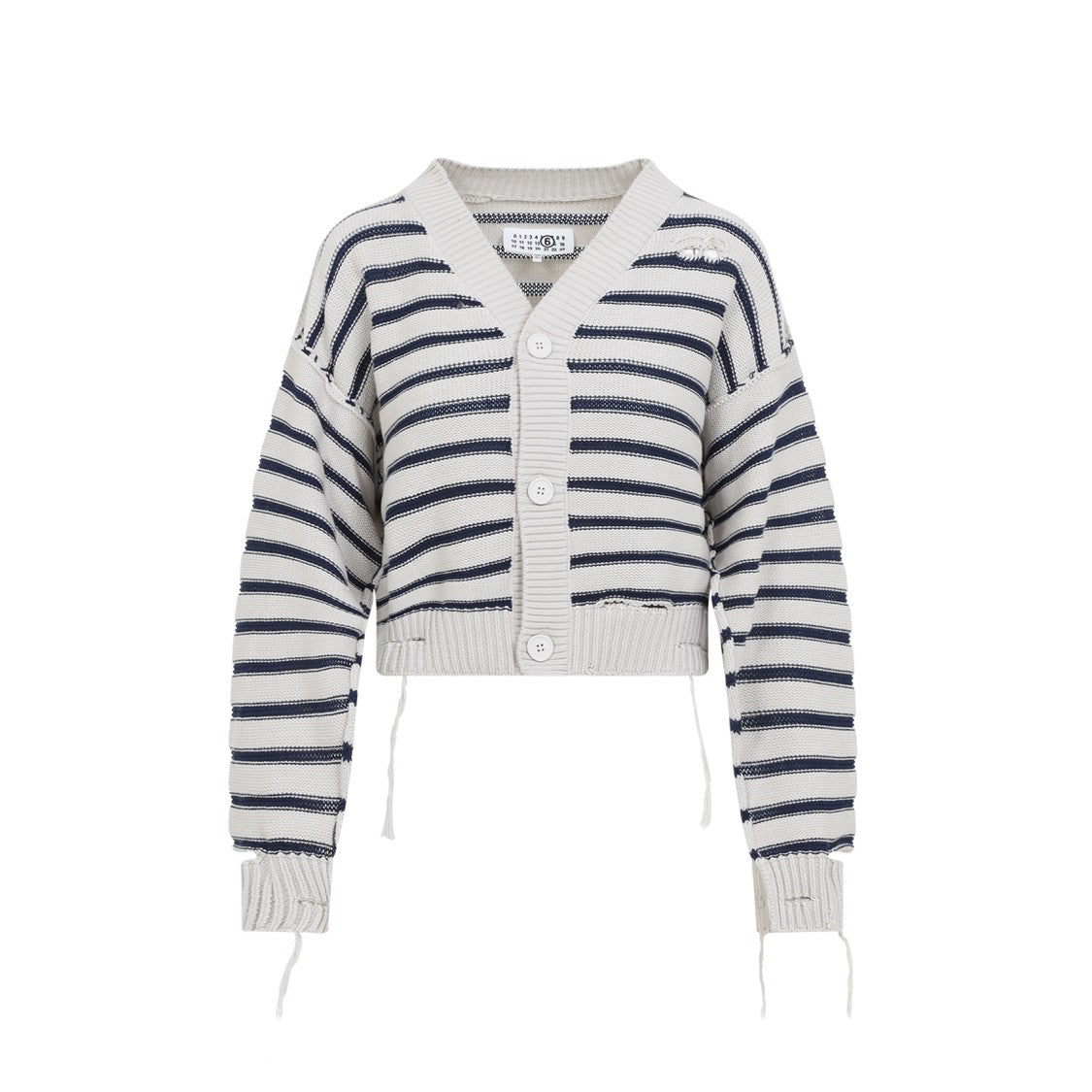 Mm6 By Maison Margiela Chalk White Cotton Cardigan