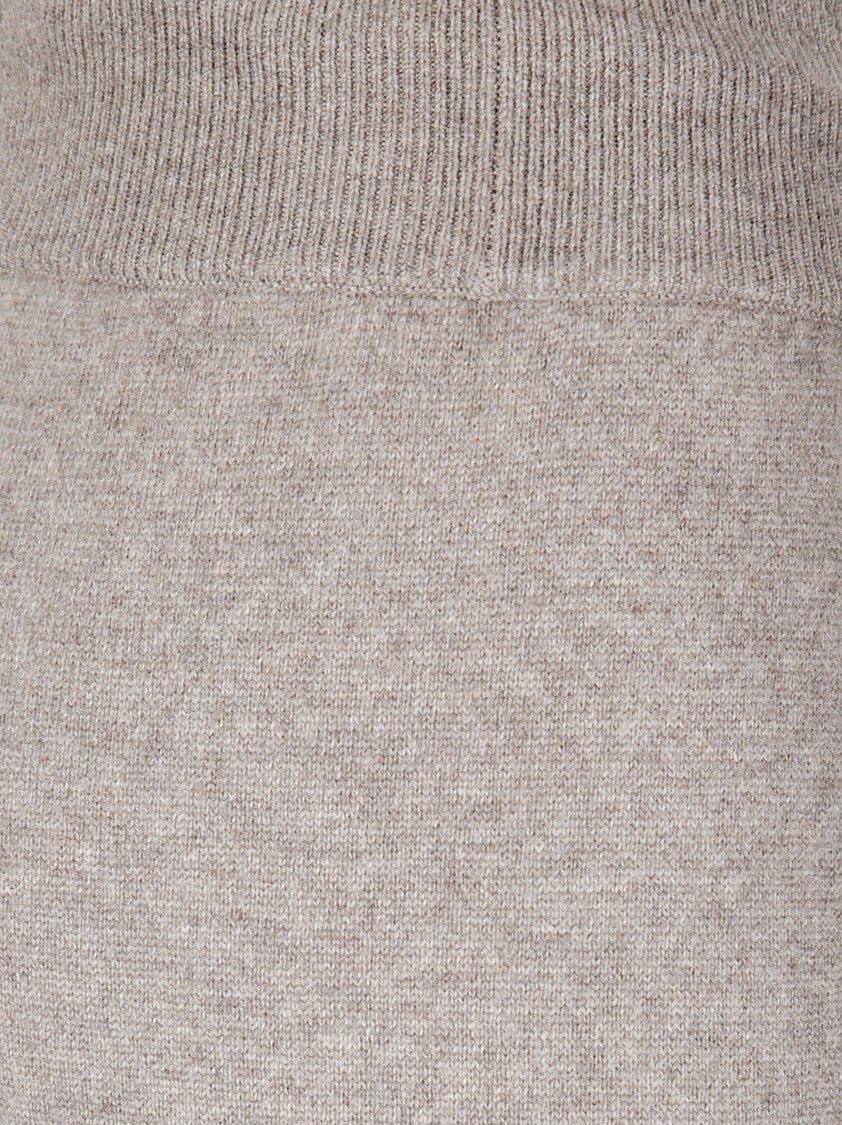 Lisa Yang Soft Cashmere Pants With High Ribbed Waistband And Straight Leg