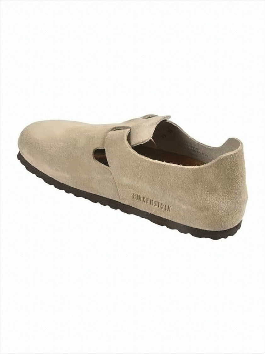 Birkenstock Closed-Toe Suede Sandal With Adjustable Leather Strap