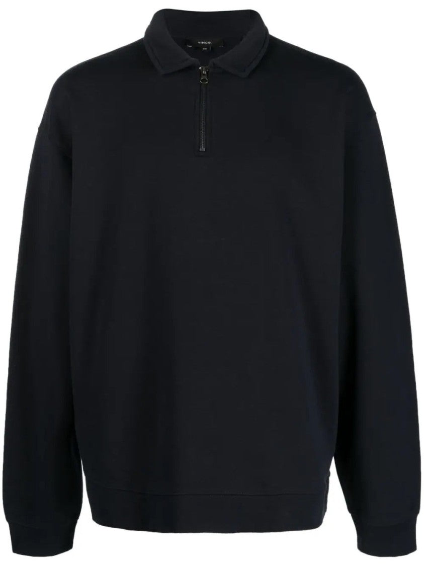 Vince French Terry Qtr Zip Sweater