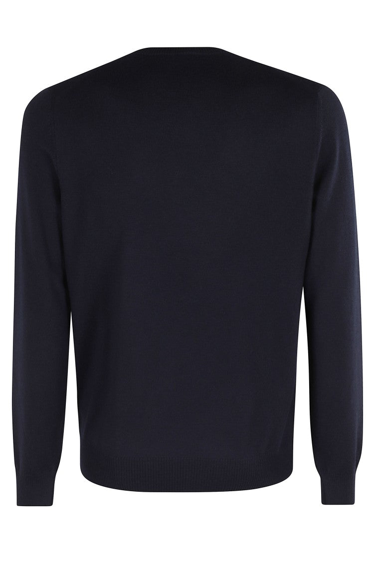 Fay Navy Blue Crew Neck Sweater