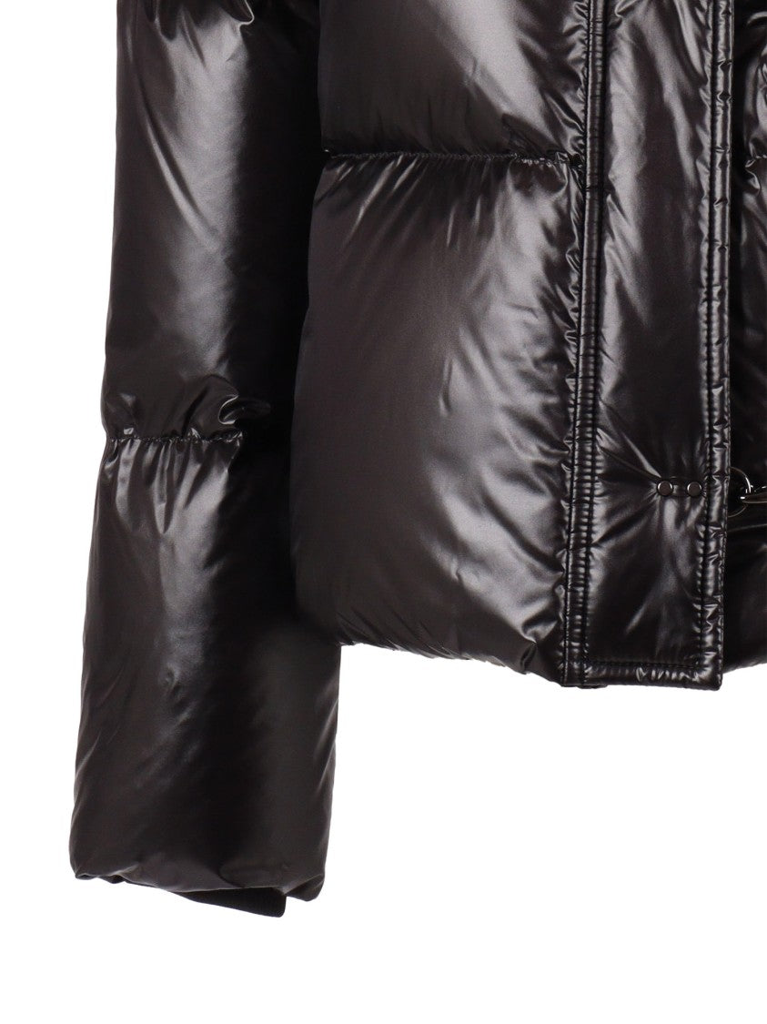 Fay Three-Hook Closure Padded Jacket With Attached Hood