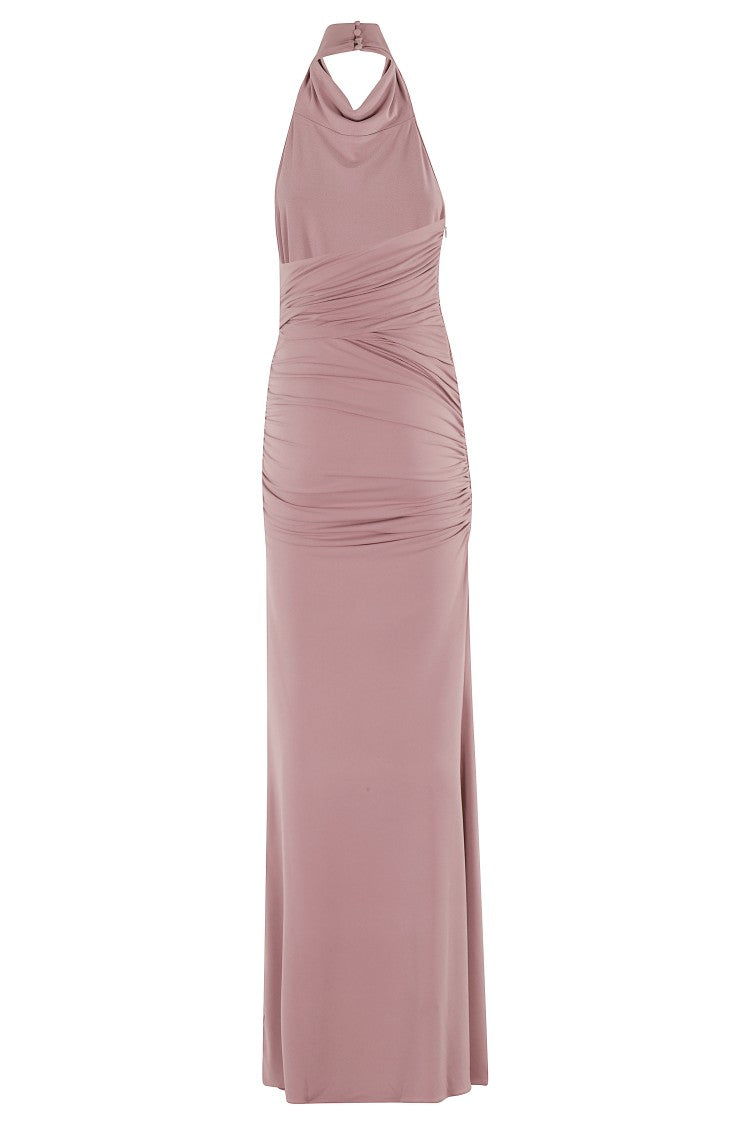The Andamane Stella Maxi Turtleneck Open Back Maxi Dress