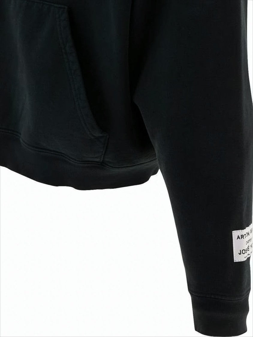 Gallery Dept. Black Cotton Hoodie With Logo Prints