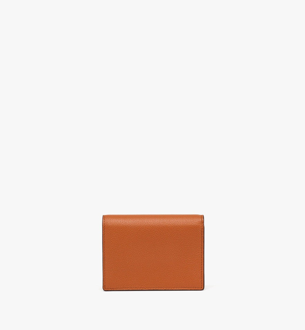 Mcm Embossed Leather Wallet With Noble Laurel Wreath