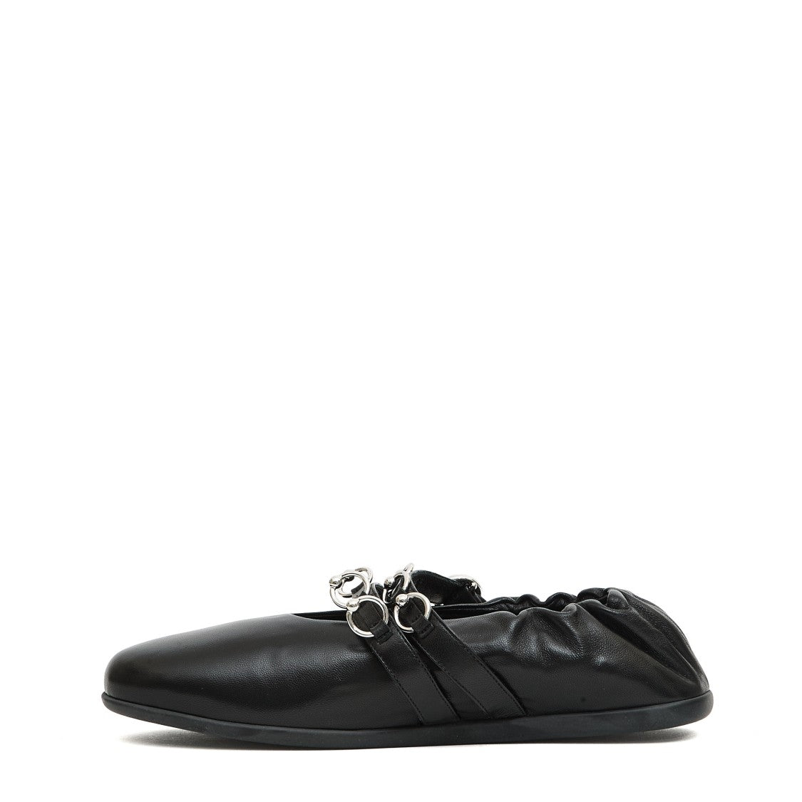 3Juin Ballerina Doppio Cinturino Pelle Nera