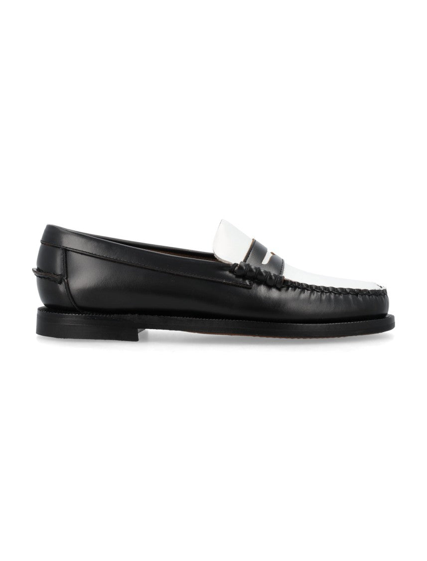 Sebago Two-Tone Classic Loafers With Detailed Stitching