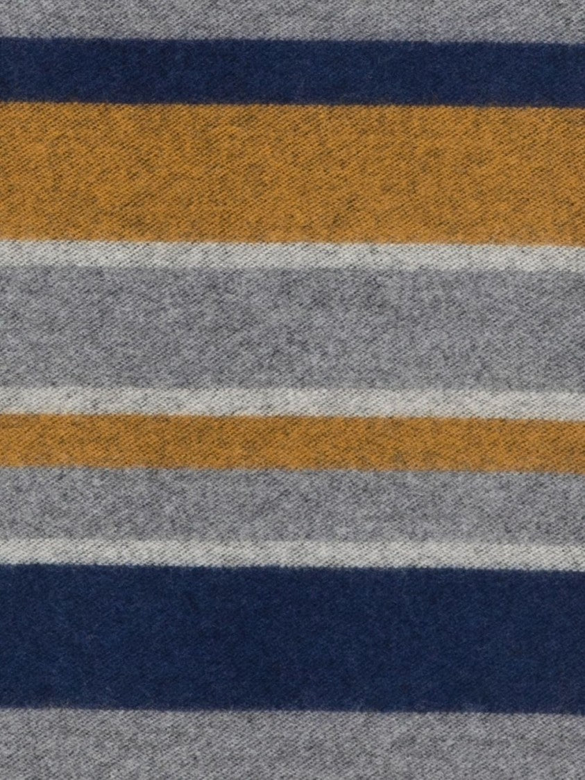Paul Smith Long Grey Meridiana Scarf With Colour-Block Design