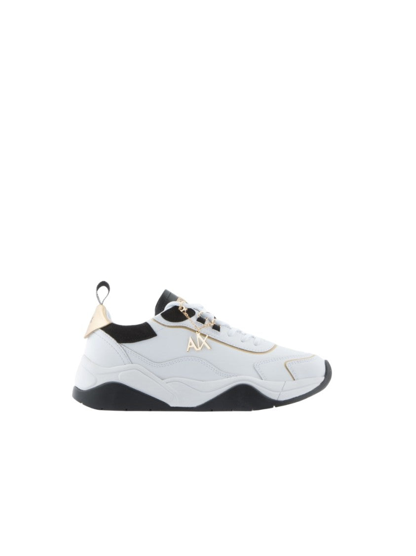 Armani Exchange White Lace-Up Sneakers