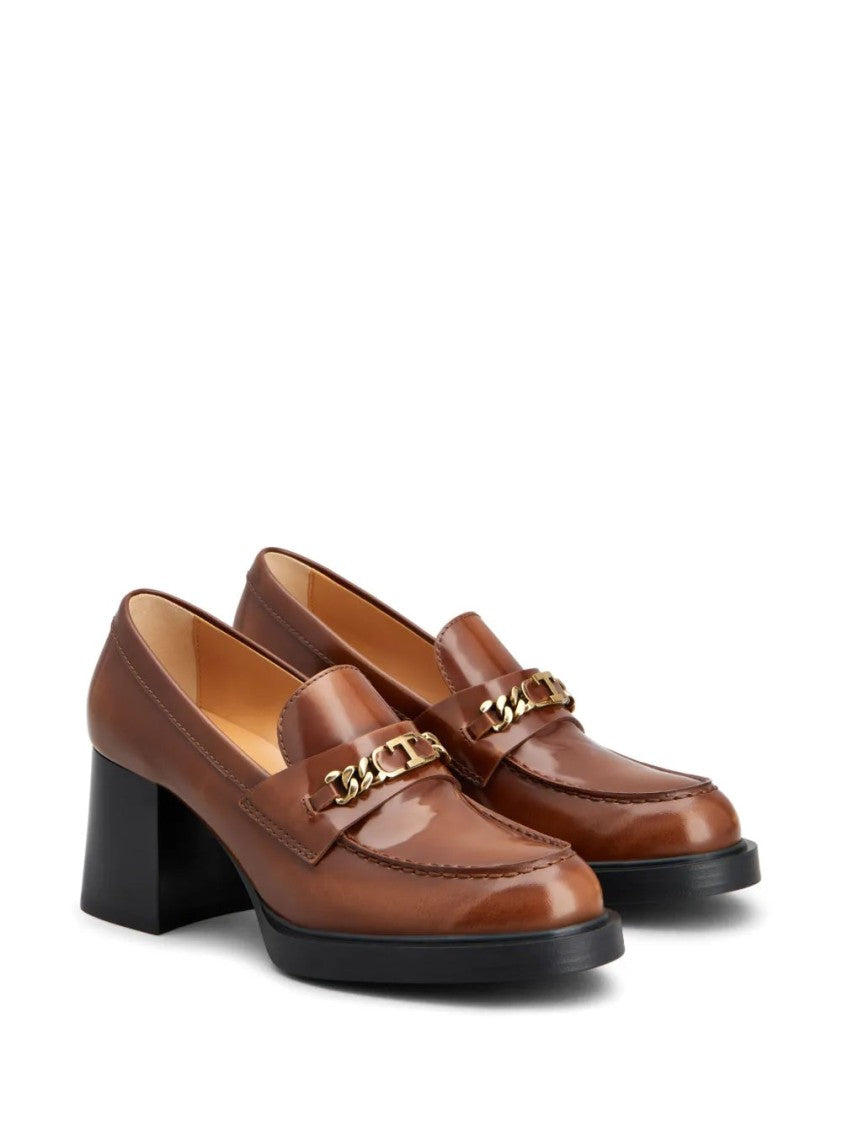 Tod's Brown Cow Leather Loafers