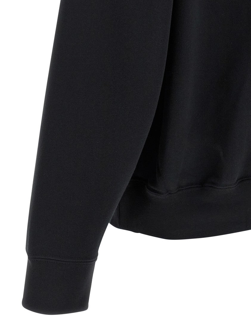 Y-3 Relaxed-Fit Black Hoodie With Subtle Front Logo And Side Pockets