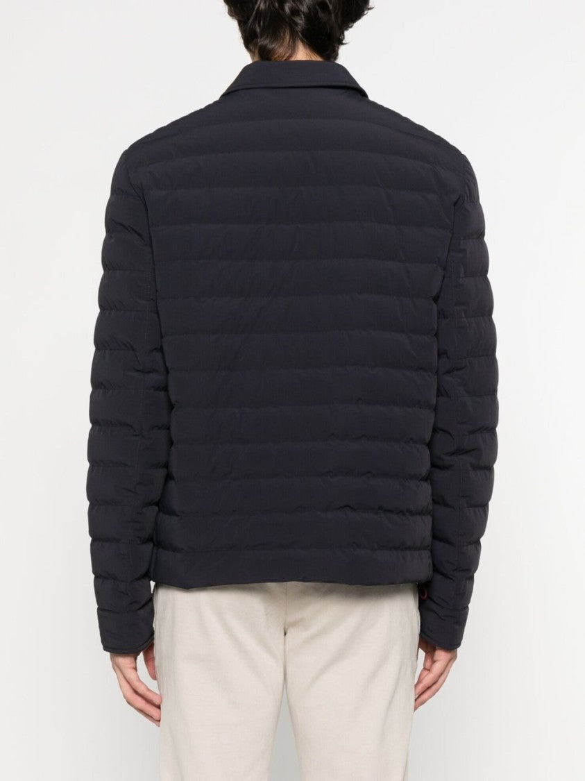 Brunello Cucinelli Quilted Black Coat With Button-Up Front