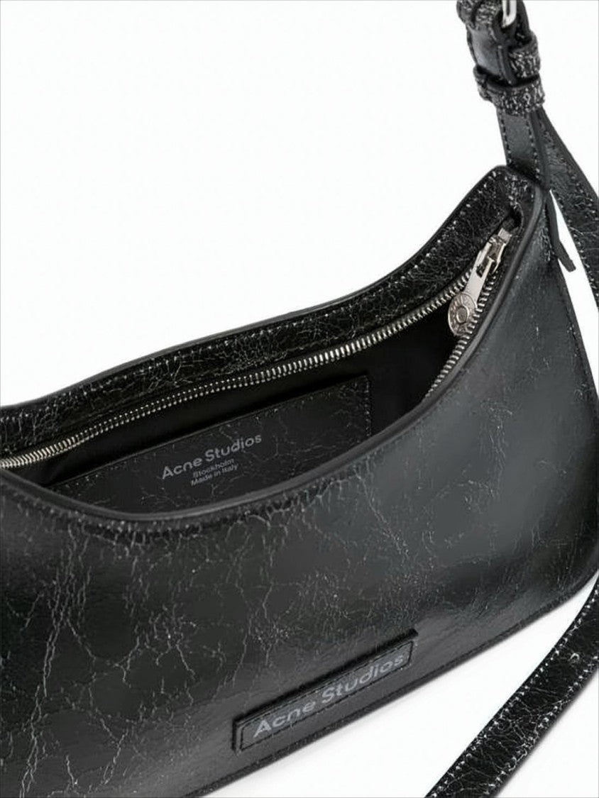 Acne Studios Textured Calf Leather Shoulder Bag With Adjustable Strap